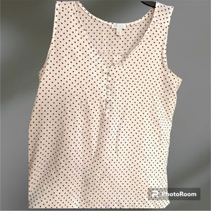 Black and White Polka Dot Blouse Size Small